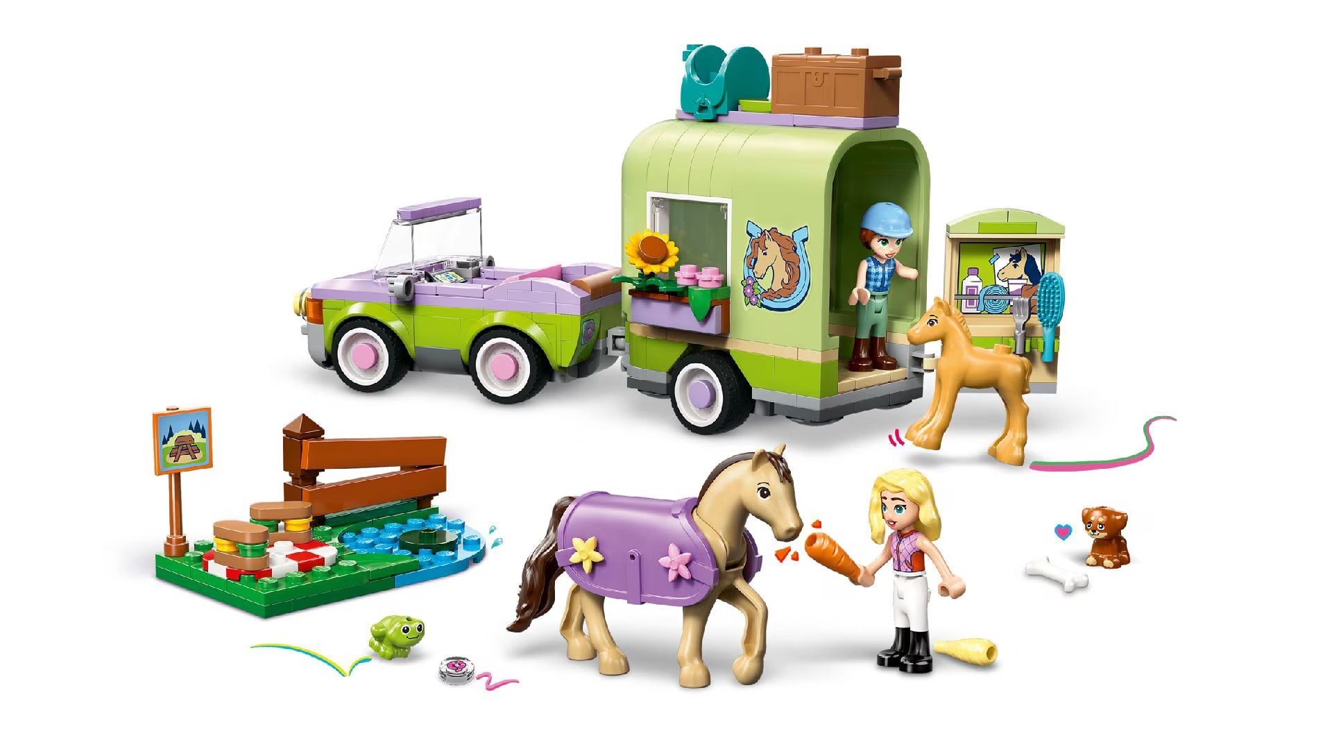 Buy Lego Friends 42695 Horse and Baby Foal Trailer | Yallatoys.com