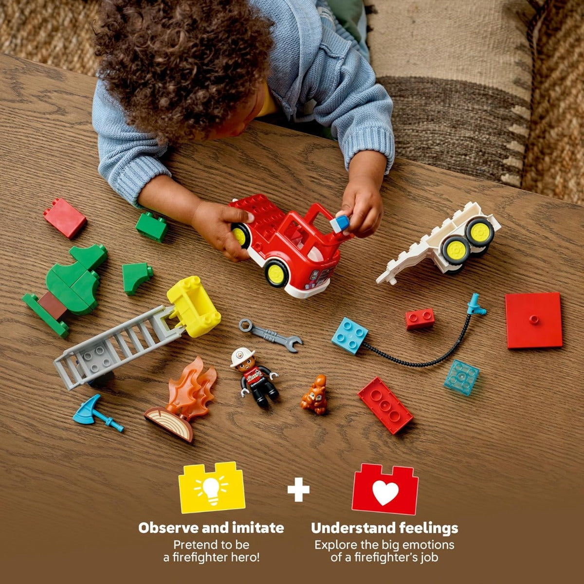 Buy Lego Duplo 10473 Fire Truck with Hose and Firefighter 28Pcs | Yallatoys.com