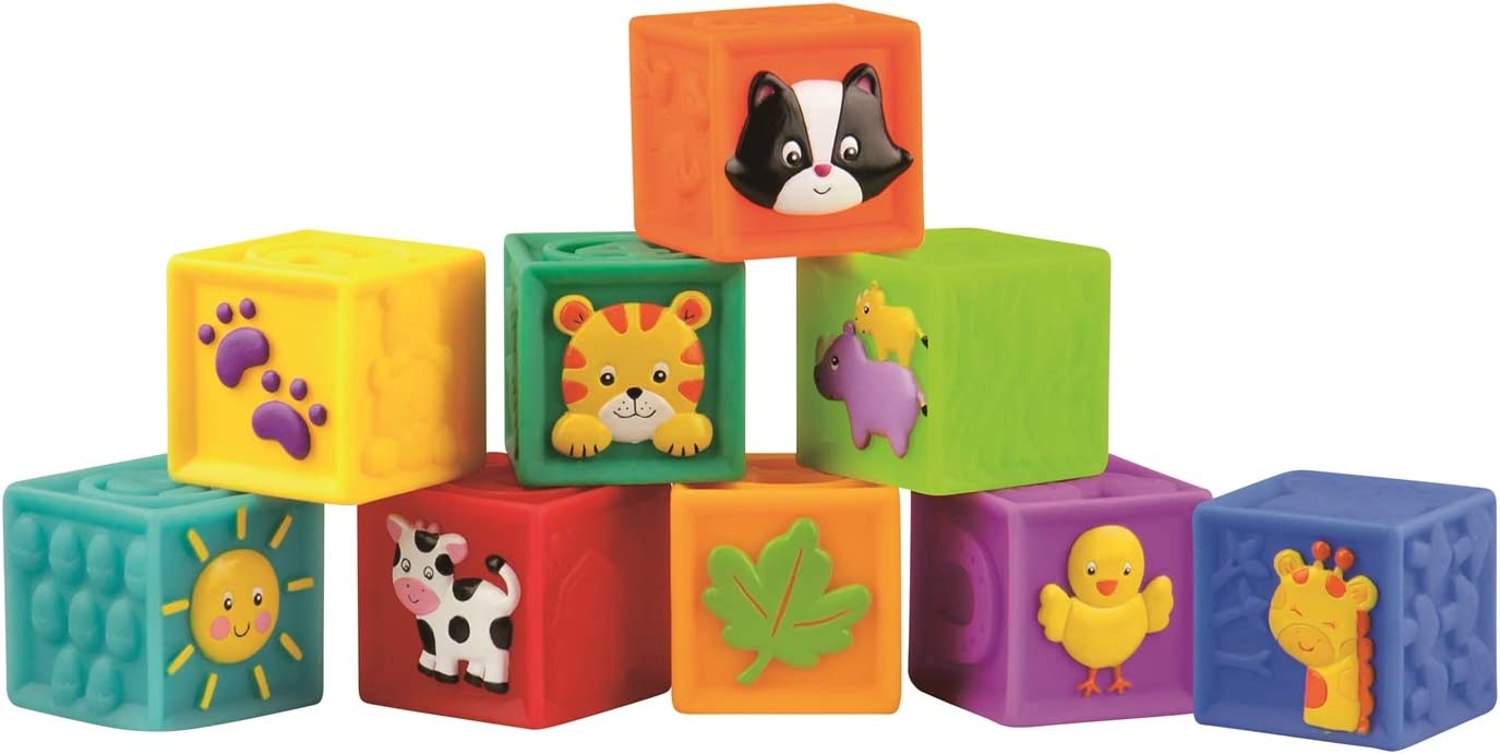 Buy Little Hero Soft Blocks 9Pcs With Color Deco multi color | Yallatoys.com