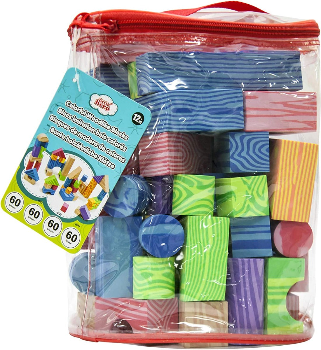 Buy Little Hero Colorful EVA Woodlike Blocks 60pcs Construction Building Sets & Blocks | Yallatoys.com