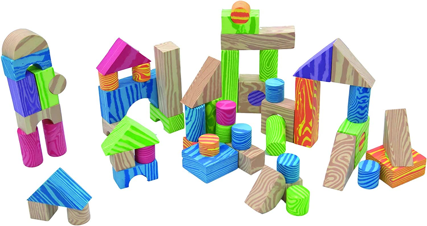 Buy Little Hero Colorful EVA Woodlike Blocks 60pcs Construction Building Sets & Blocks | Yallatoys.com