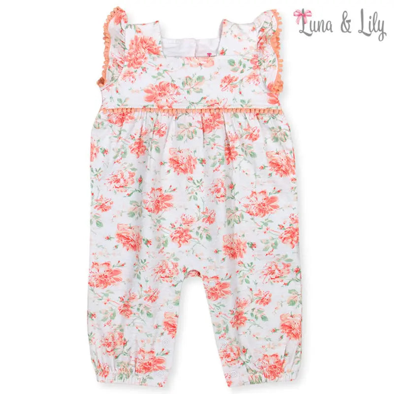 Luna & Lily Baby Sleeveless Romper Floral Luna & Lily