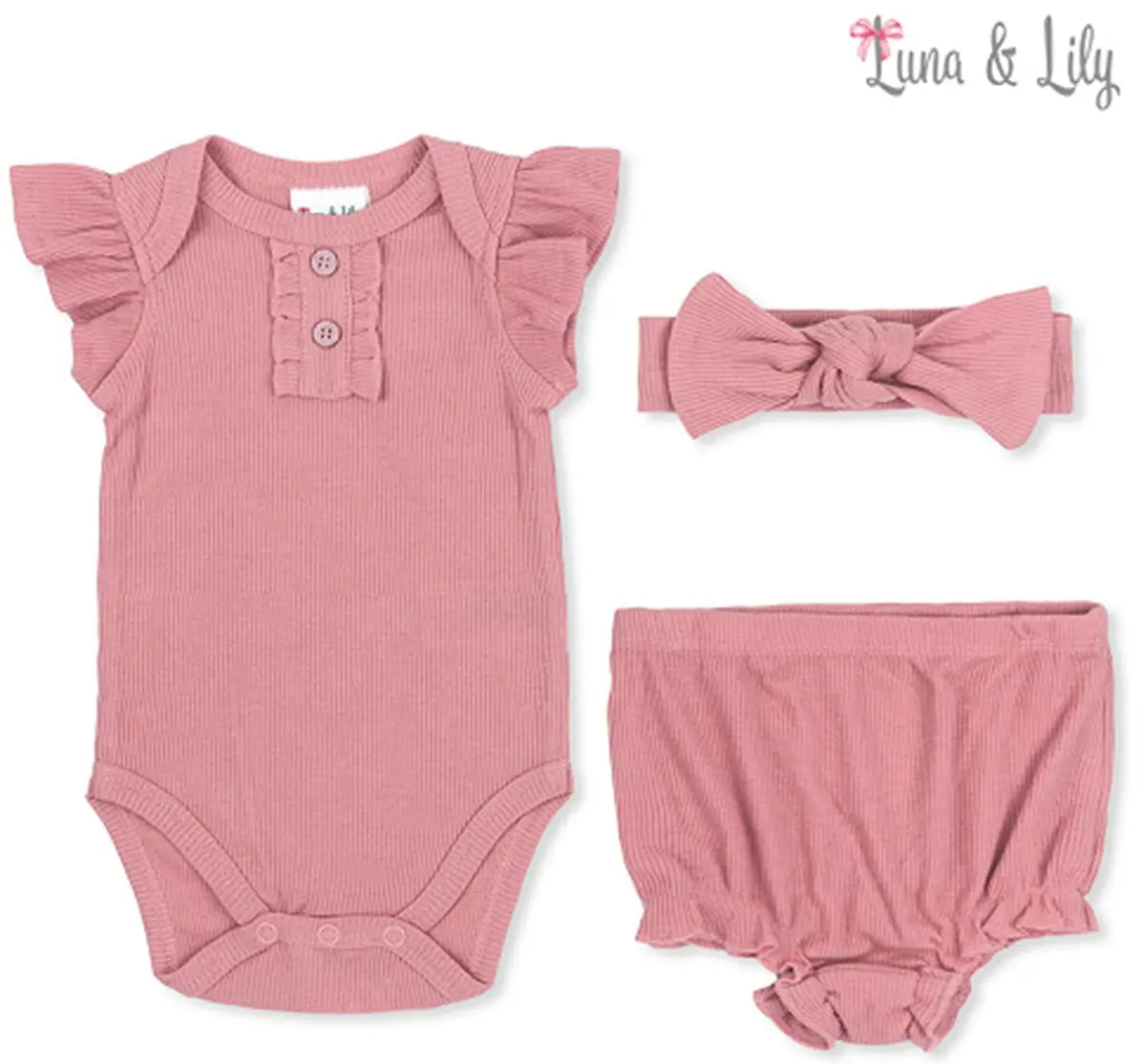Luna & Lily Girls Body Shorts And Headband Bloomers Pink Luna & Lily Yallatoys