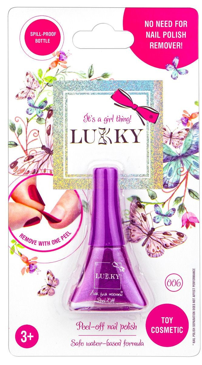 Buy Lukky Peel Off Nail Polish 5.5ml Pearly Purple | Yallatoys.com