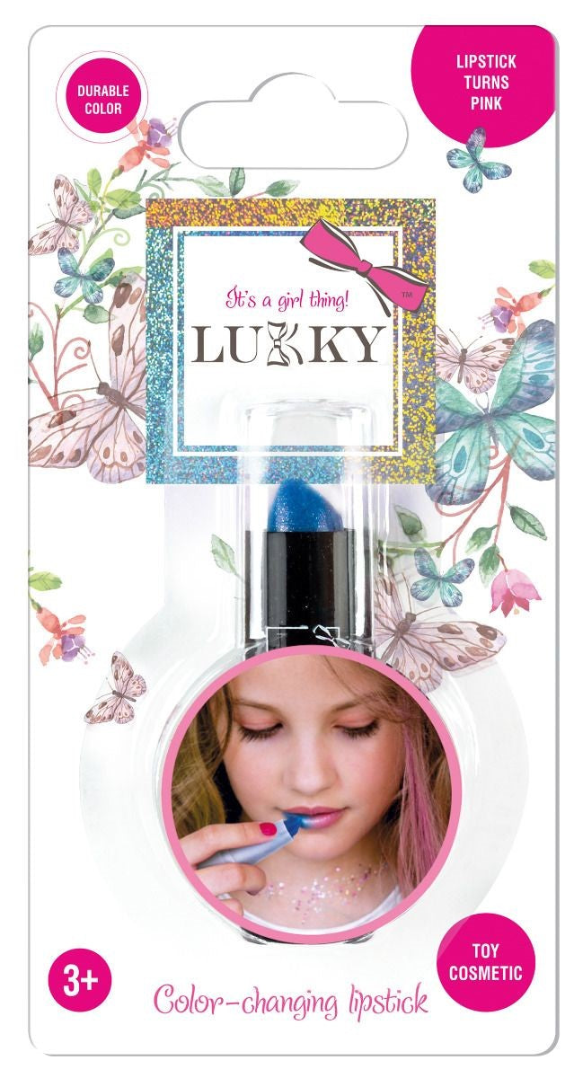 Buy Lukky Lipstick Changing Turns Pink Base 3.4g Blue | Yallatoys.com