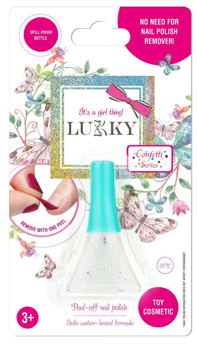 Buy Lukky Peel Off Nail Polish Confetti 5.5ml Pearl Glitter | Yallatoys.com