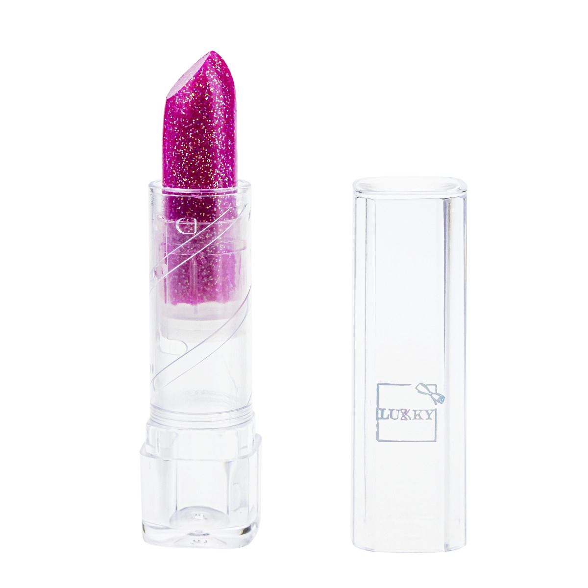 Buy Lukky Lipstick with Glitter Strawberry Flavor Magenta | Yallatoys.com