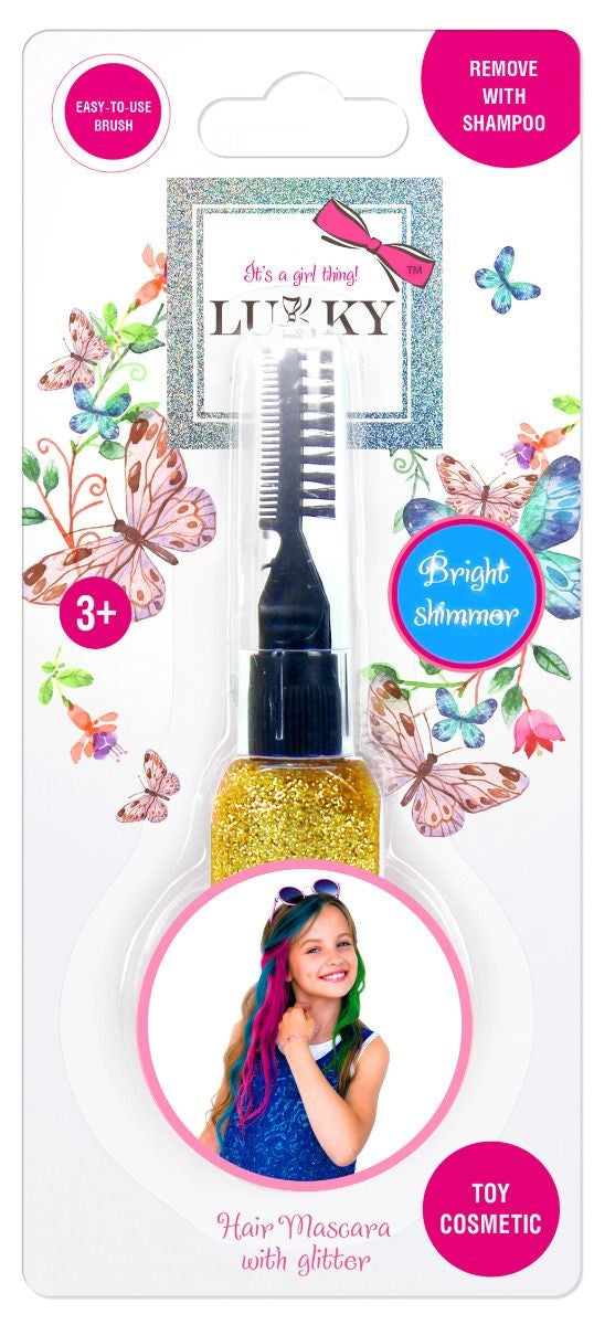 Buy Lukky Hair Mascara With Glitter 15ml Gold | Yallatoys.com