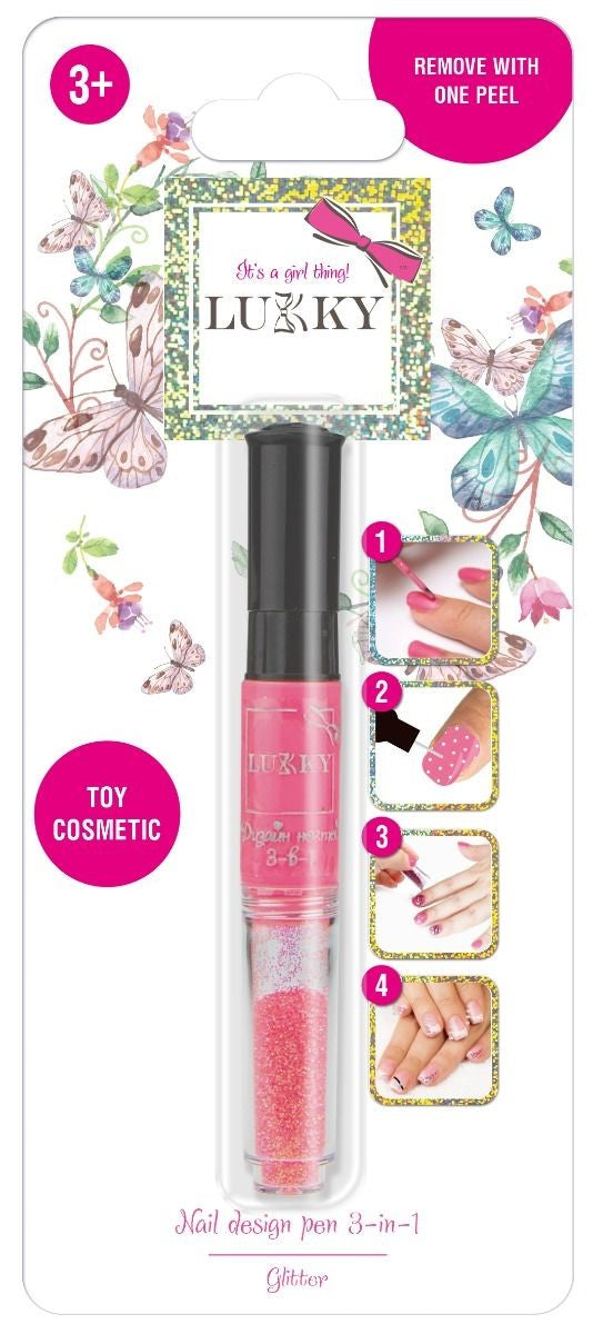Buy Lukky Nail Design Pen 2 in 1 6ml Coral | Yallatoys.com