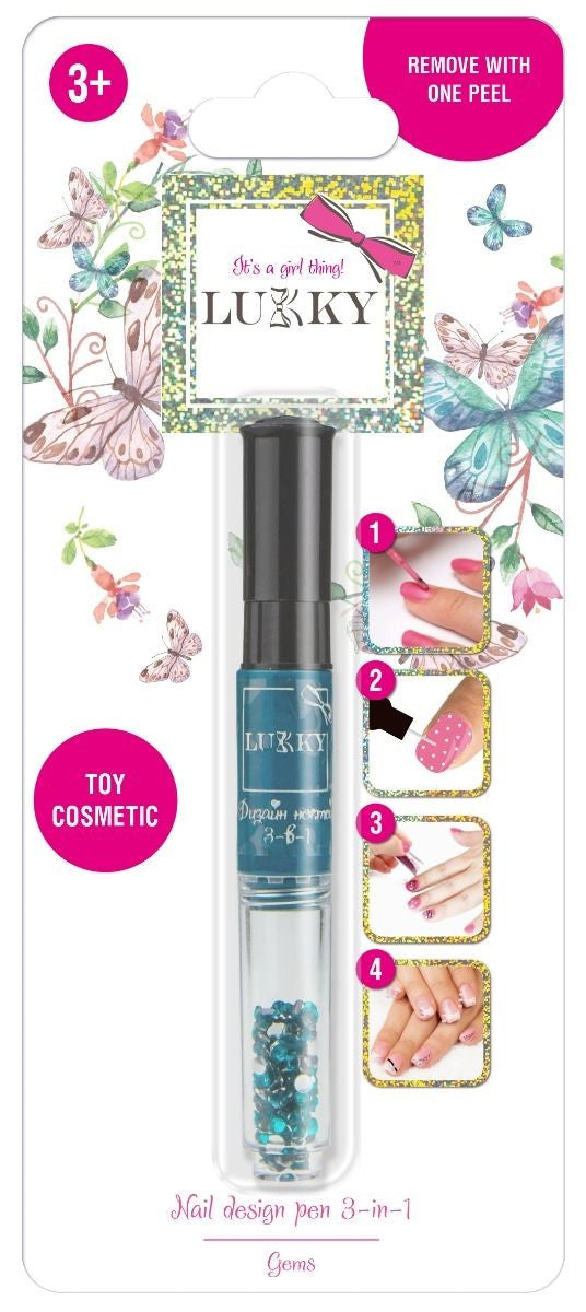 Buy Lukky Nail Design Pen 2 in 1 6ml Light Blue | Yallatoys.com