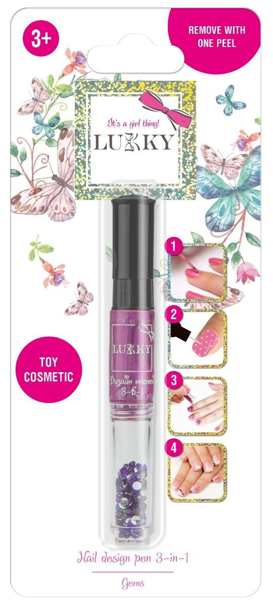 Buy Lukky Nail Design Pen 2 in 1 6ml Crimson | Yallatoys.com