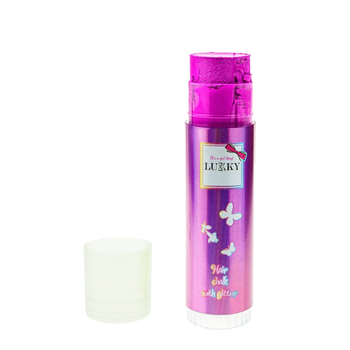 Buy Lukky Hair Chalk with Glitter Raspberry Flavor 10g Pink | Yallatoys.com