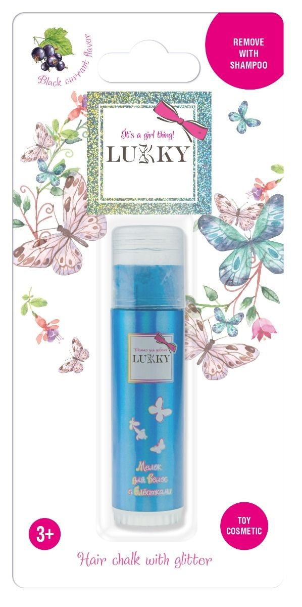 Buy Lukky Hair Chalk with Glitter Currant Flavor 10g Blue | Yallatoys.com