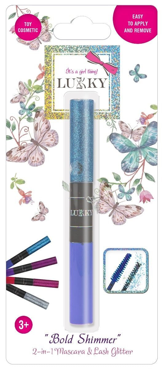 Buy Lukky 2 in 1 Mascara And Lash Glitter Bold Shimmer 10ml Blue | Yallatoys.com