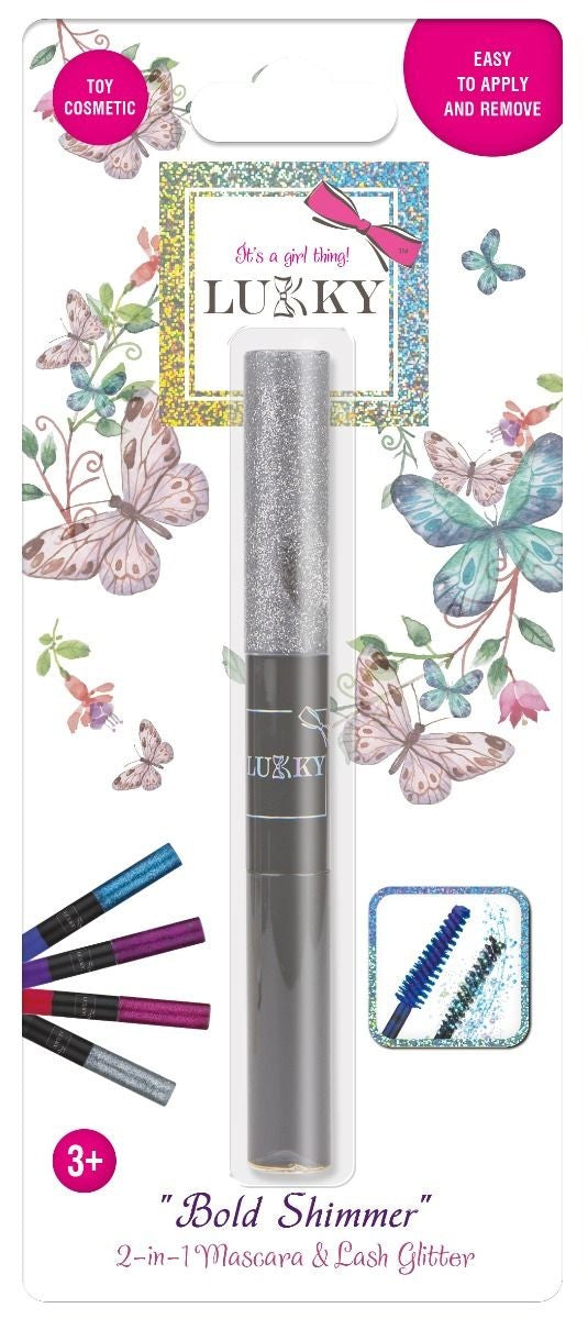 Buy Lukky 2 in 1 Mascara And Lash Glitter Bold Shimmer 10ml Black & Silver | Yallatoys.com