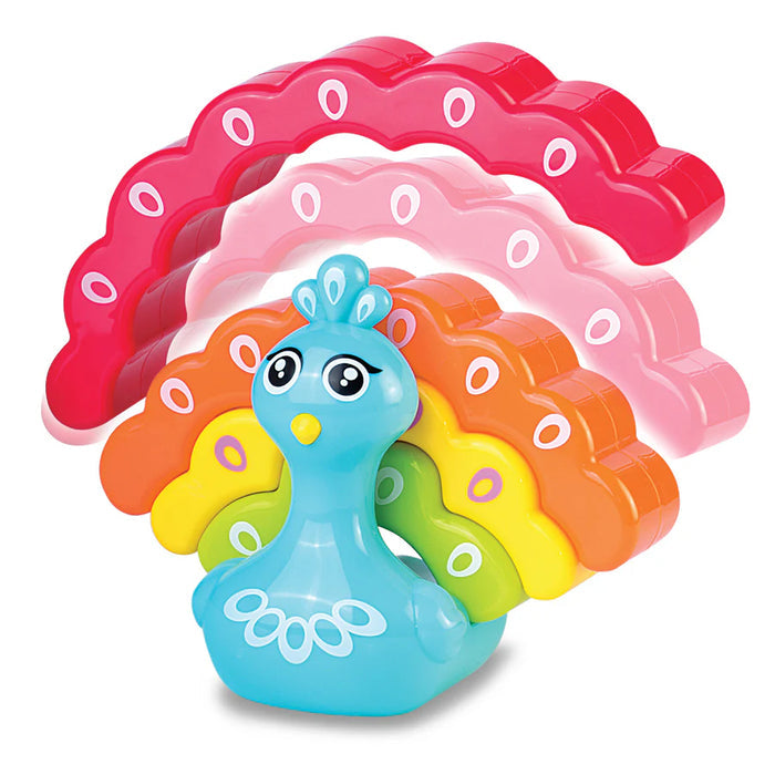 Buy Little Learners Rainbow Peacock Stacker | Yallatoys.com