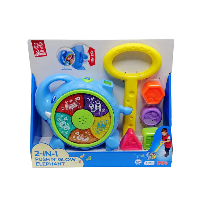 Buy Little Learners 2 In 1 Push N Glow Elephant | Yallatoys.com