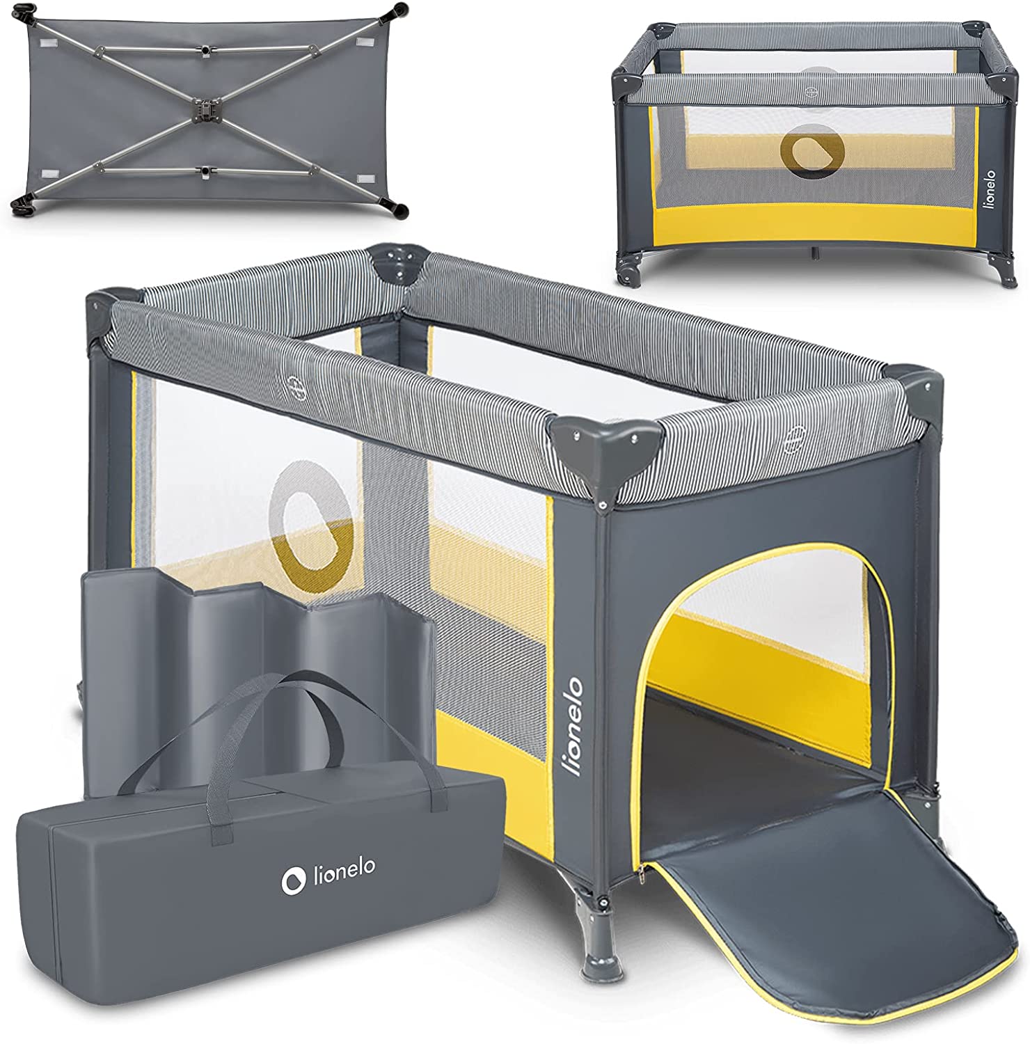 Lionelo Stefi Playpen Yellow Lemon Lionelo Yallatoys