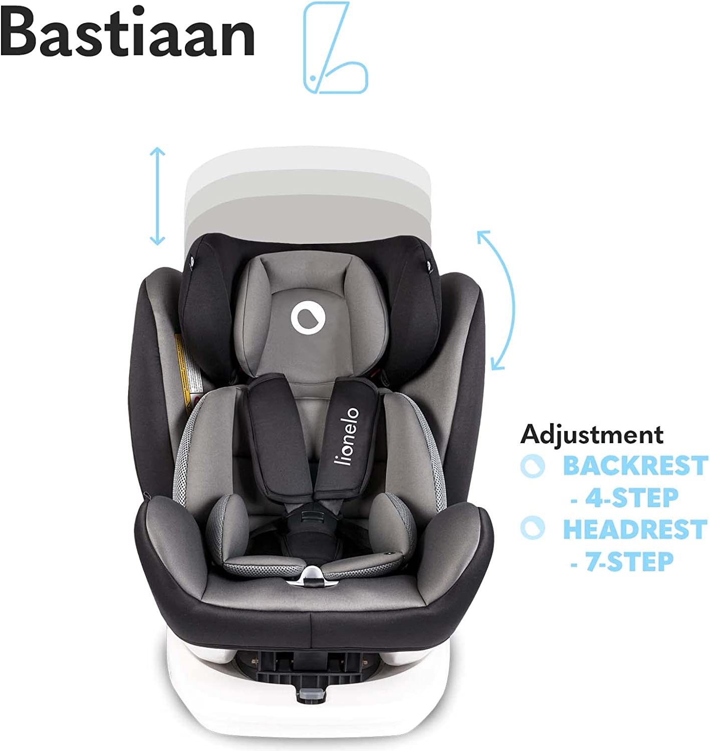 Lionelo Bastiaan 360 Baby Car Seat Grey Black Base Lionelo Yallatoys