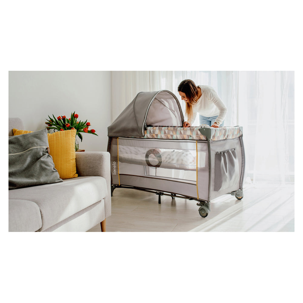 Lionelo Sven Plus 2 In 1 Travel Bed Playpen Yellow Lionelo Yallatoys