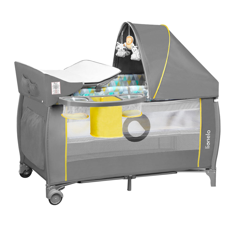Lionelo Sven Plus 2 In 1 Travel Bed Playpen Yellow Lionelo Yallatoys