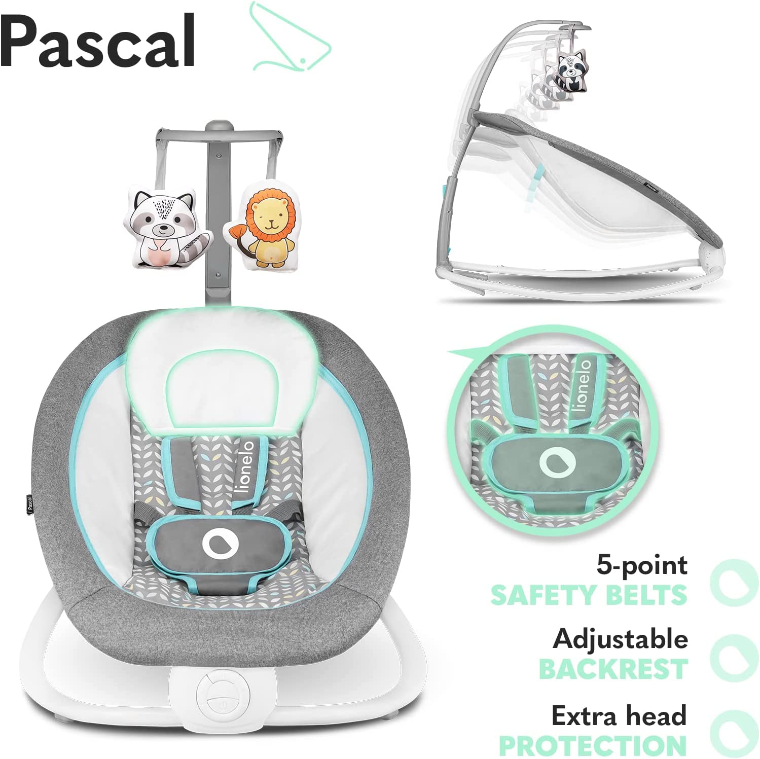 Lionelo Pascal Swinging Chair Grey Lionelo Yallatoys