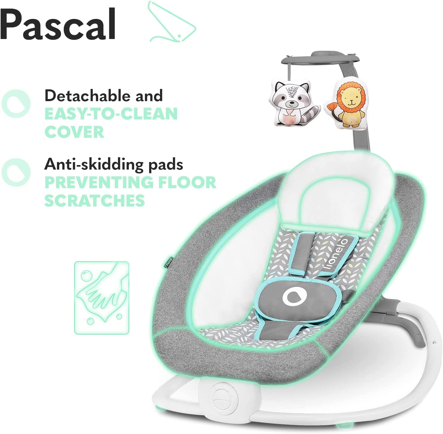 Lionelo Pascal Swinging Chair Grey Lionelo Yallatoys