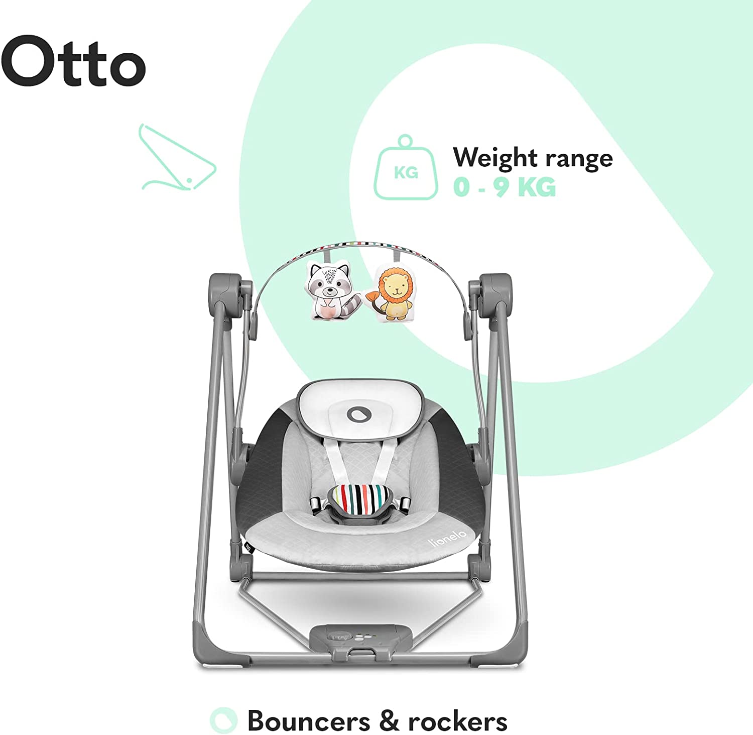 Lionelo Otto Swinging Chair Cozy Grey Lionelo Yallatoys