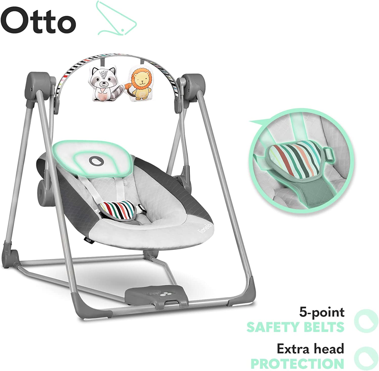 Lionelo Otto Swinging Chair Cozy Grey Lionelo Yallatoys