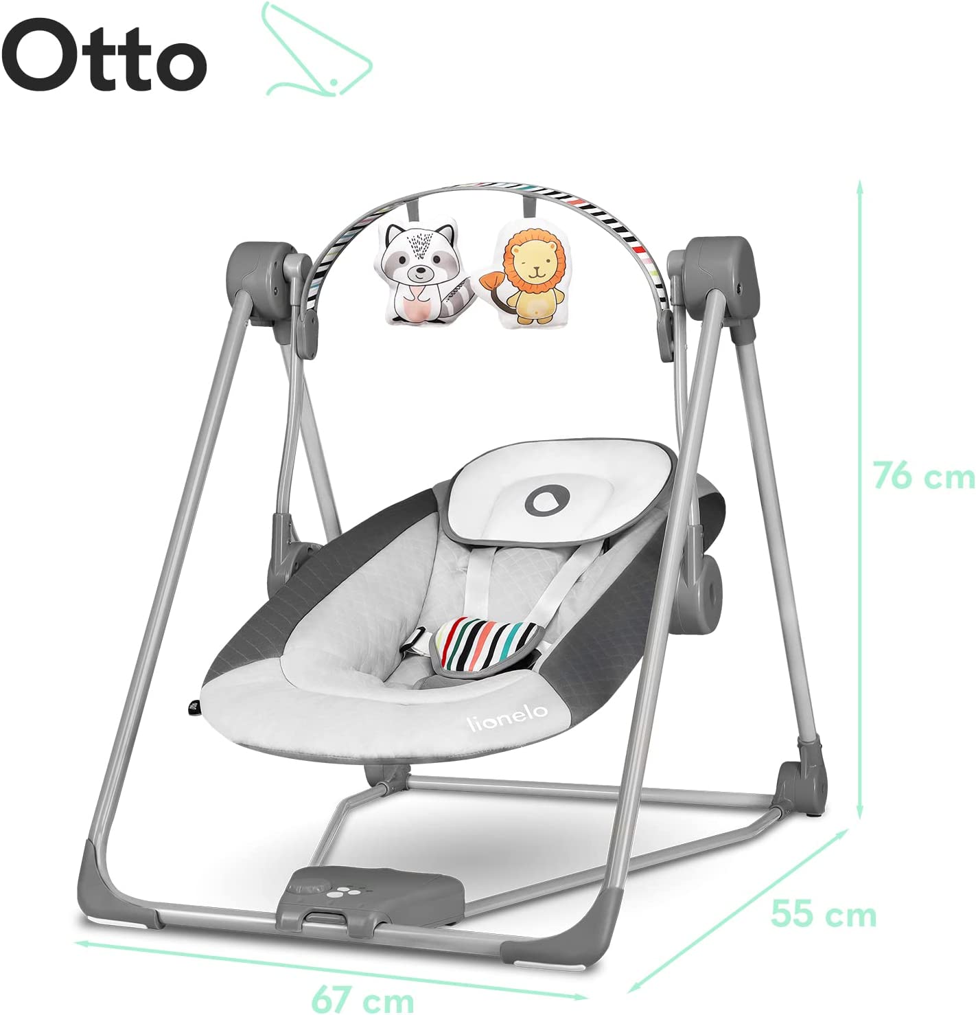 Lionelo Otto Swinging Chair Cozy Grey Lionelo Yallatoys