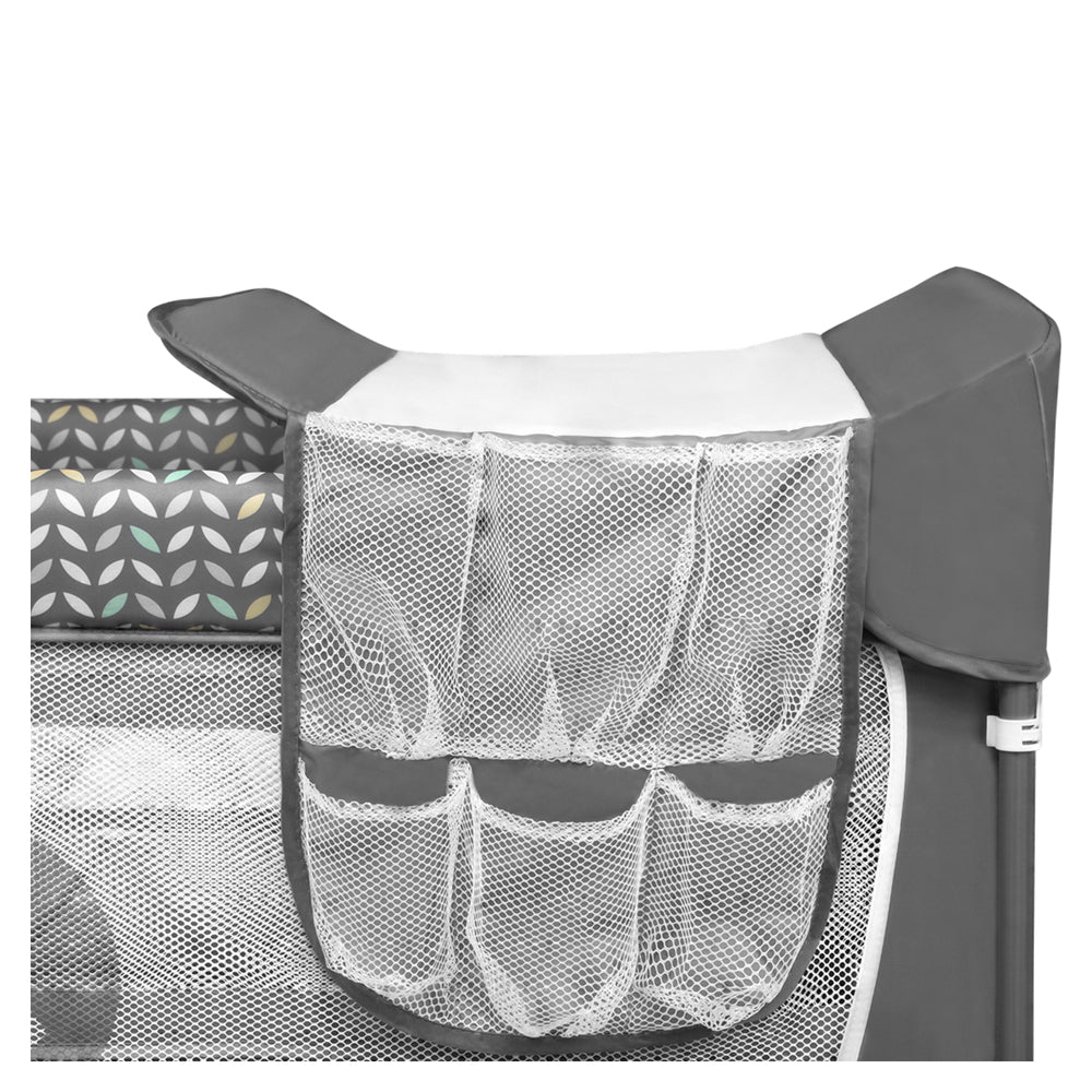 Lionelo Flower 2 In 1 Travel Bed Playpen Grey Lionelo Yallatoys
