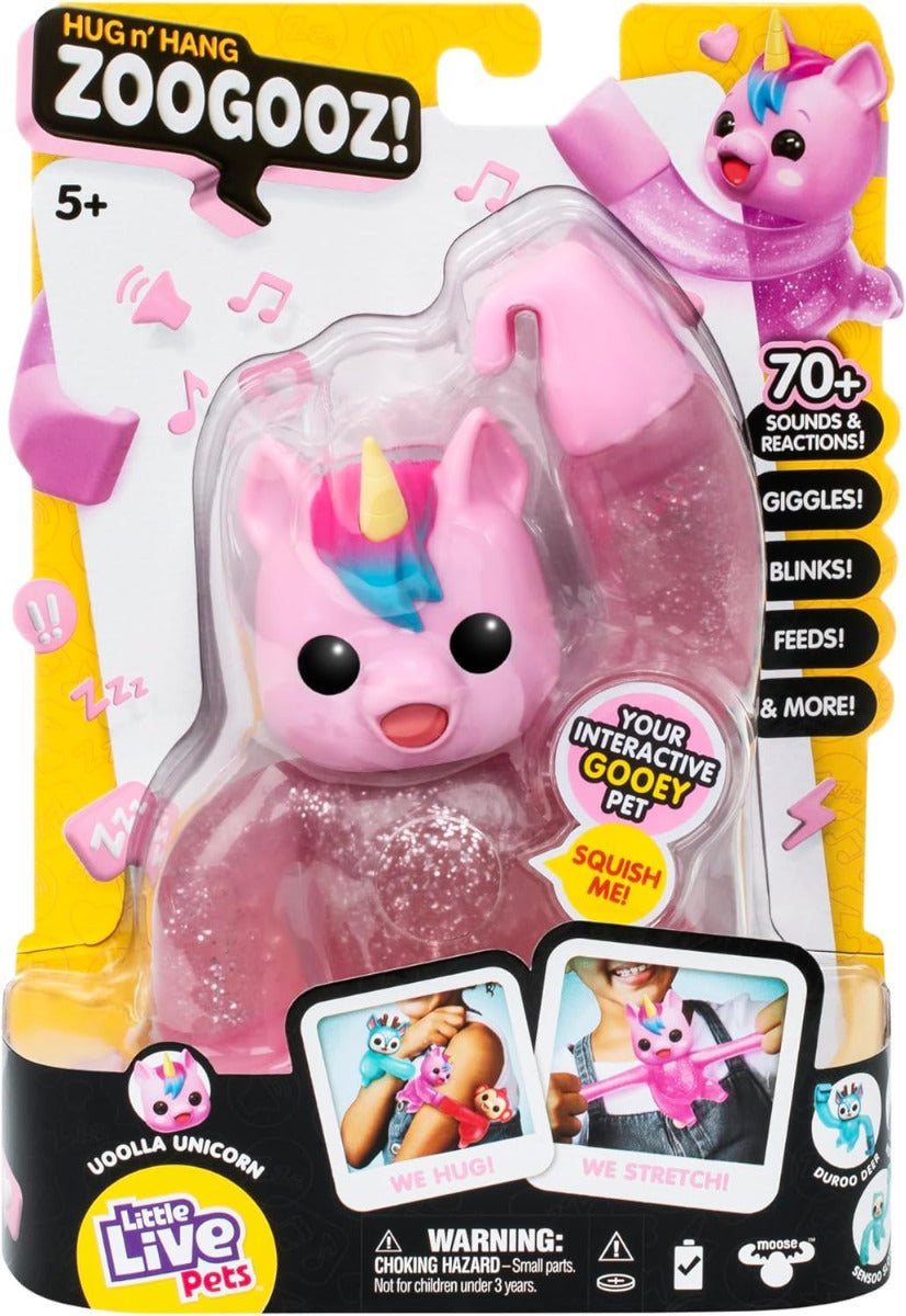 Buy Little Live Pets Hug N Hang Zoogooz Uoolla Unicorn Interactive Electronic Squishy Stretchy Toy Pet | Yallatoys.com