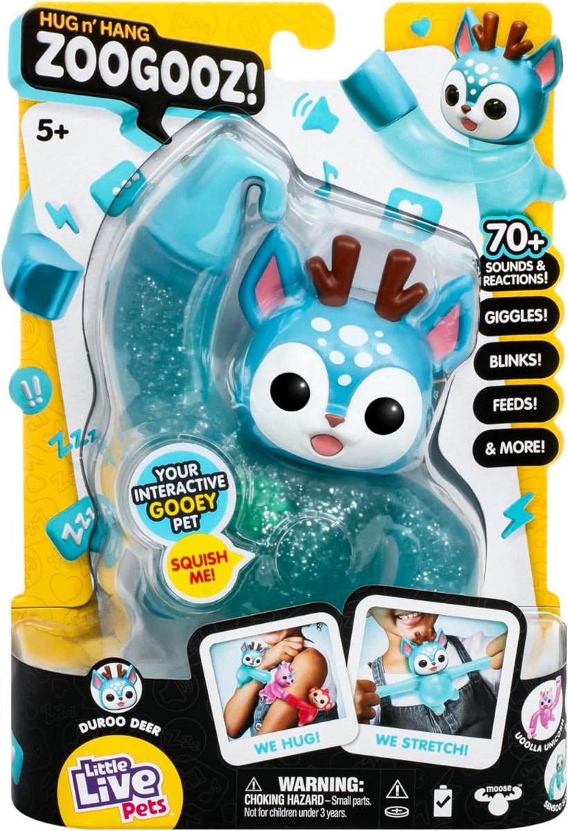 Buy Little Live Pets Hug N Hang Zoogooz Duroo Deer Interactive Electronic Squishy Stretchy Toy Pet | Yallatoys.com