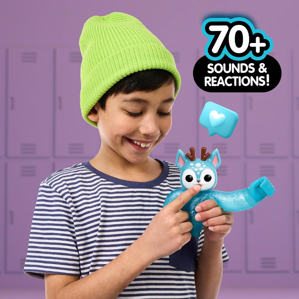 Buy Little Live Pets Hug N Hang Zoogooz Duroo Deer Interactive Electronic Squishy Stretchy Toy Pet | Yallatoys.com