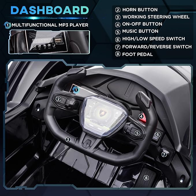 Buy Lamborghini Vision Gran Turismo V12 Edition Black | Yallatoys.com