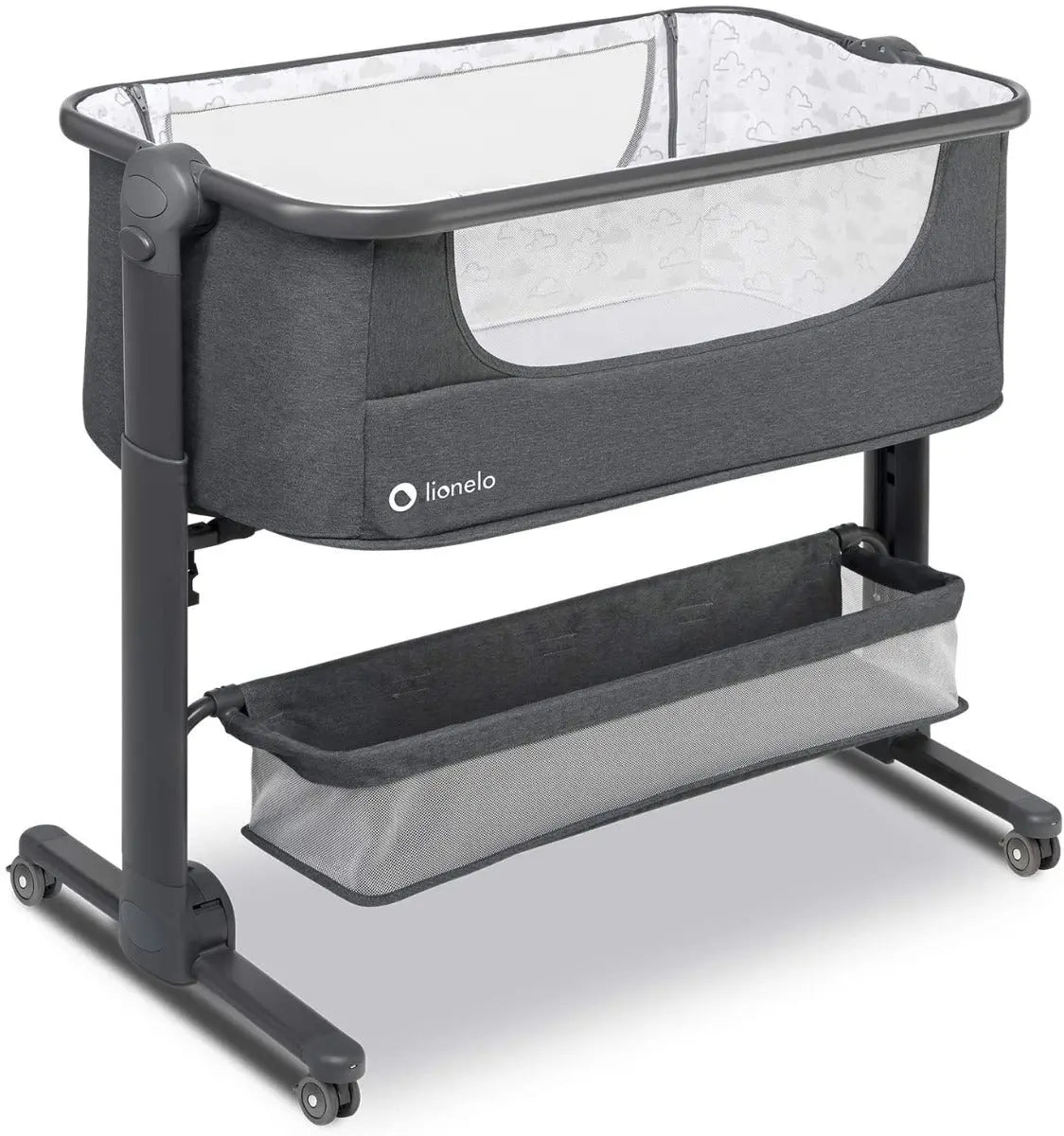 Lionelo Timon 3 In 1  Bedside Cot Standalone Travel Bed With Mattress  Grey Lionelo Yallatoys