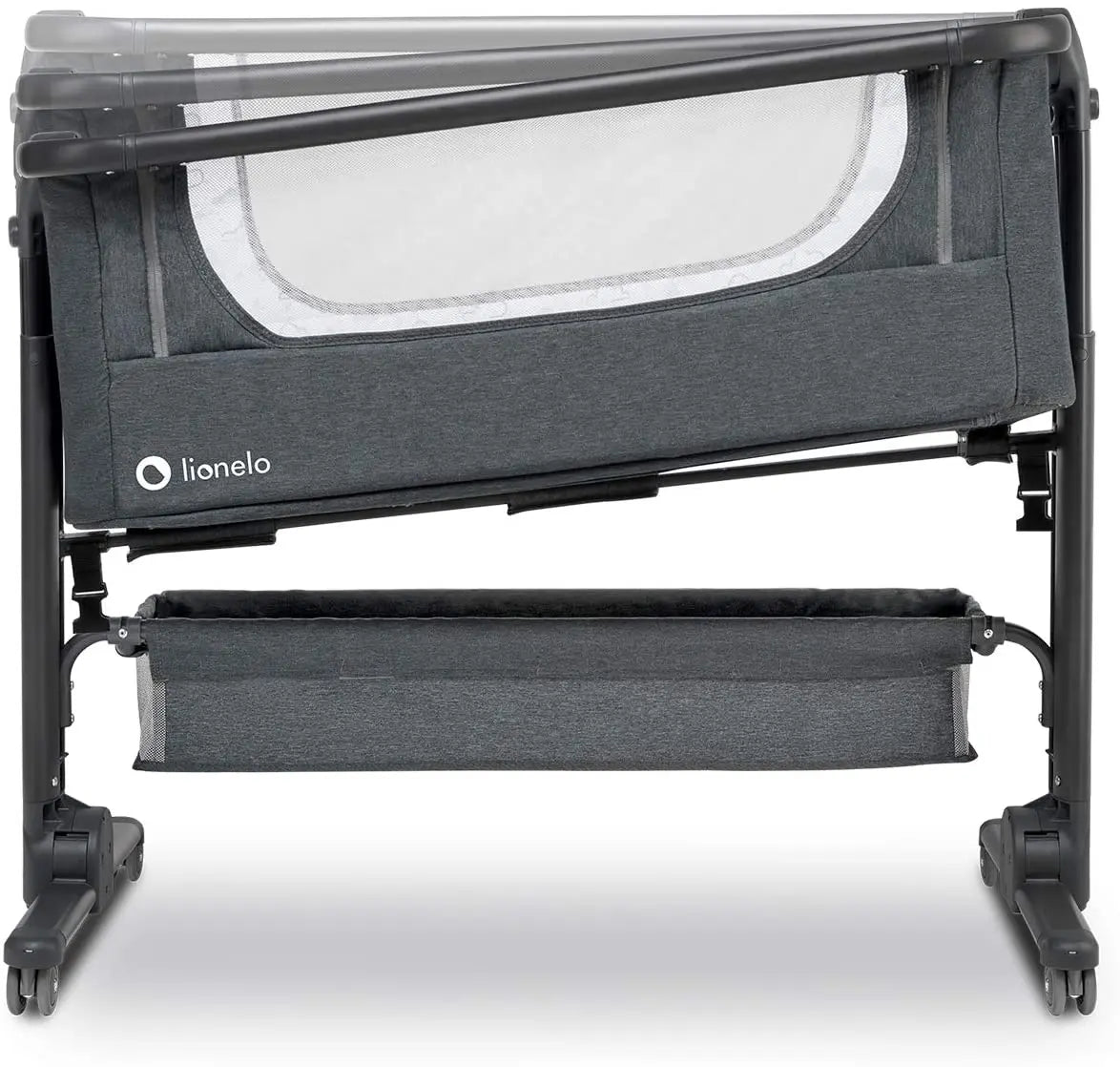 Lionelo Timon 3 In 1  Bedside Cot Standalone Travel Bed With Mattress  Grey Lionelo Yallatoys
