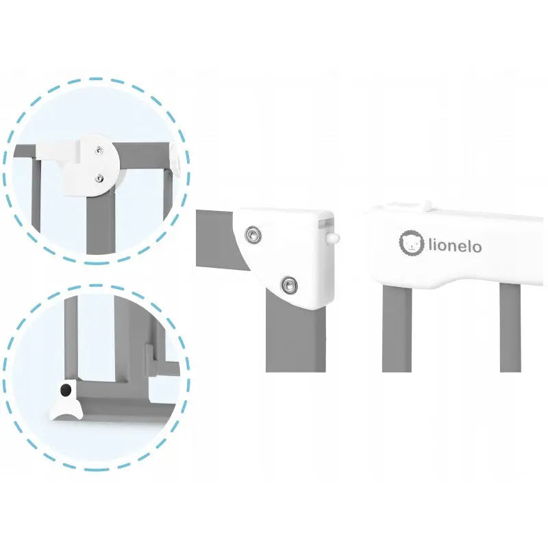 Lionelo Truus Slim with LED Lamp Stair Safety Gate Grey Yallamomz Yallatoys
