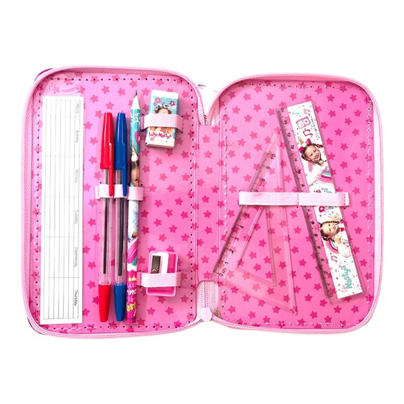 Buy Like Nastya 3 Zippers Pencil Case | Yallatoys.com