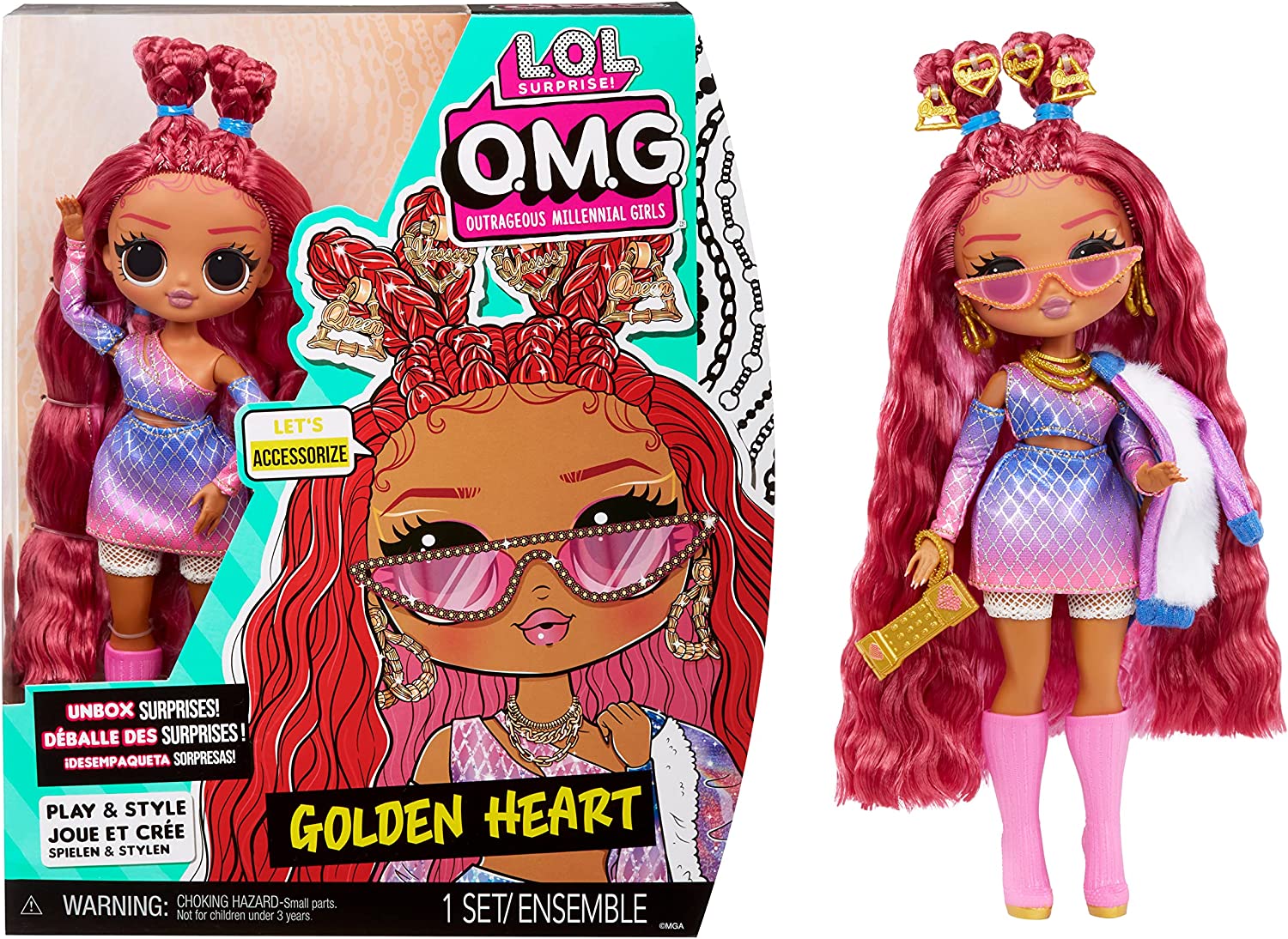 Buy LOL Surprise OMG Golden Heart Fashion Doll with Multiple Surprises and Fabulous Accessories | Yallatoys.com