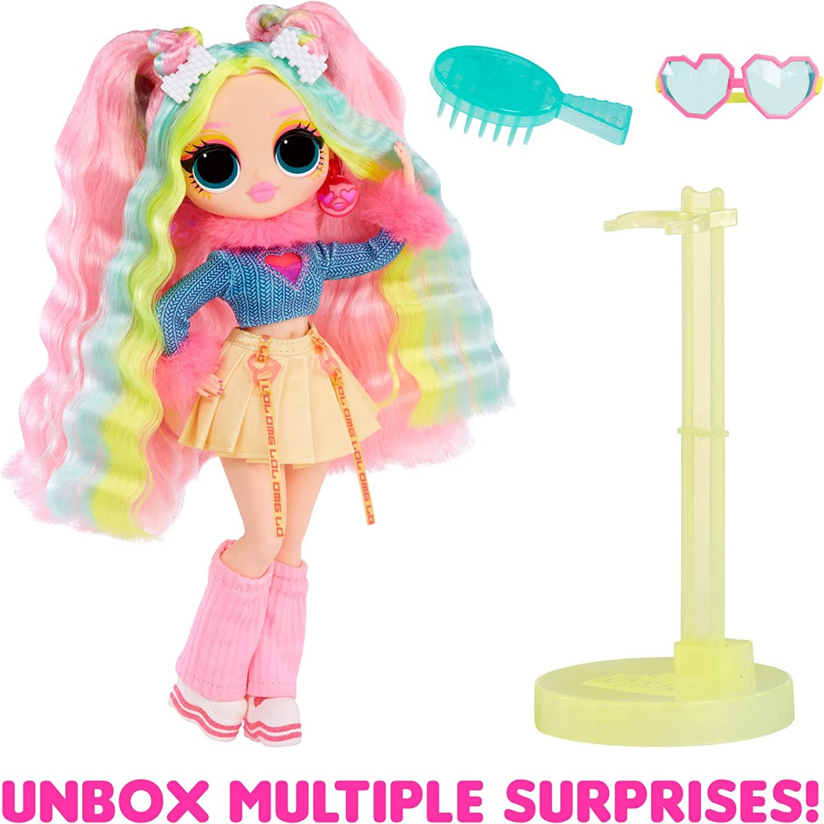 Buy LOL Surprise OMG Sunshine Color Change Bubblegum DJ Fashion Doll with Color Changing Hair | Yallatoys.com