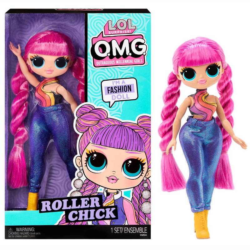 Buy LOL Surprise Mid OPP OMG Roller Chick Doll Outfit and Hairbrush | Yallatoys.com