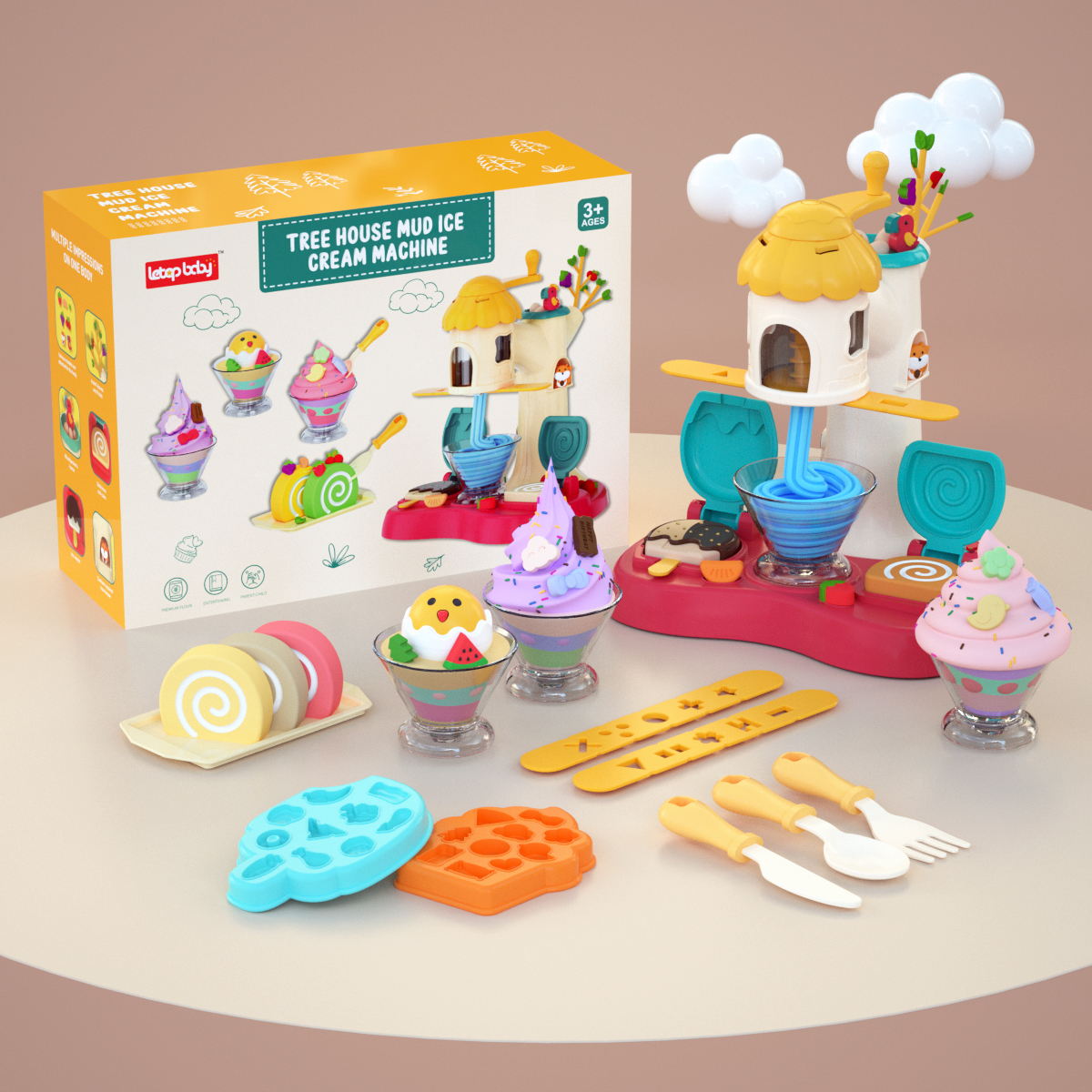 Buy Leptop Ice Cream Clay Machine Set | Yallatoys.com