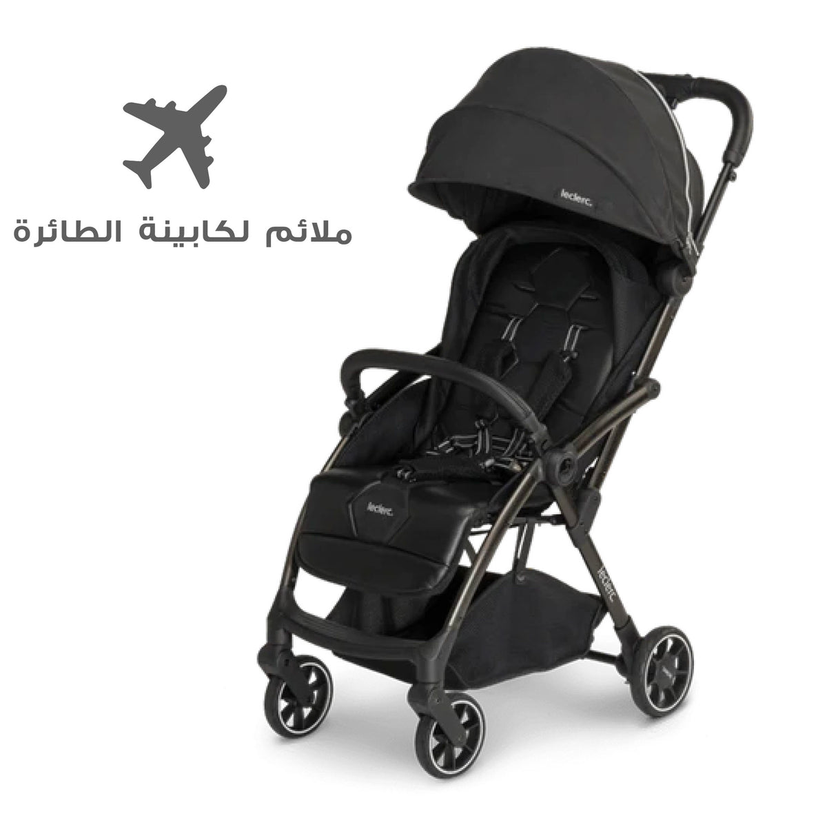 Leclerc Baby Hexagon Stroller Carbon Black Leclercbaby Yallatoys