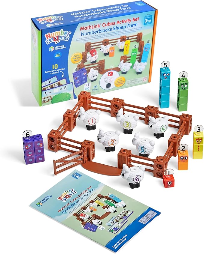 Buy Learning Resources MathLink Cubes Activity Set Numberblocks Sheep Farm | Yallatoys.com