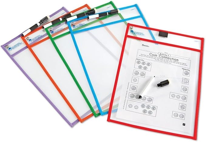 Buy Learning Resources Write and Wipe Pockets | Yallatoys.com