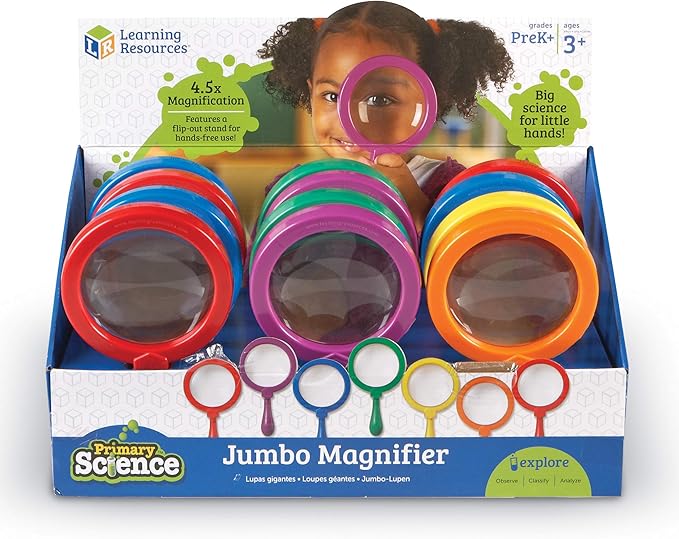 Buy Learning Resources Primary Science Jumbo Magnifiers Set of 12 | Yallatoys.com