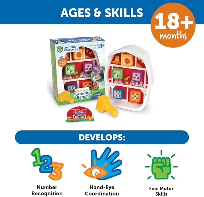 Buy Learning Resources Peeksville Barnyard Pounding Bench | Yallatoys.com