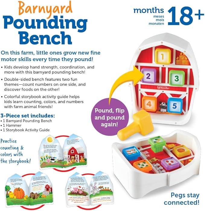 Buy Learning Resources Peeksville Barnyard Pounding Bench | Yallatoys.com
