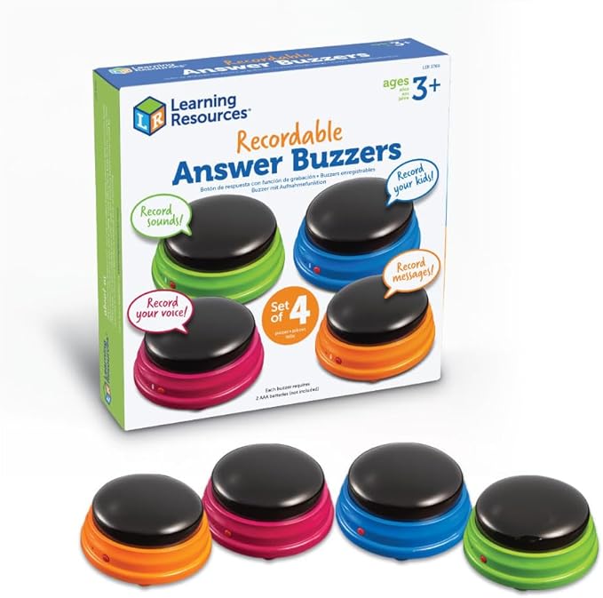 Buy Learning Resources Recordable Answer Buzzers Set of 4 | Yallatoys.com
